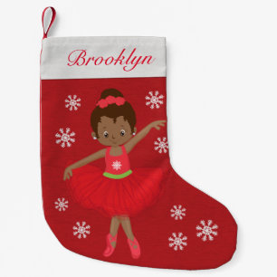 Black Christmas Ballerina Small Christmas Stocking