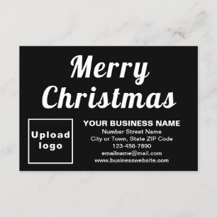 Black Christmas Business Small Flat Greeting Card