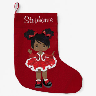 Black Christmas Hip Hop Dancer Small Christmas Stocking