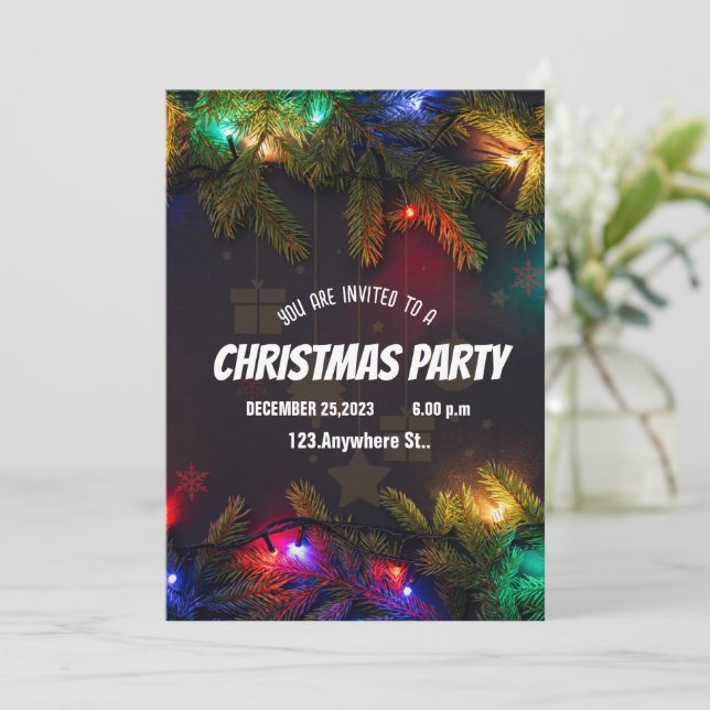BLACK CHRISTMAS Invitation (Standing Front)
