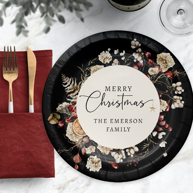 Black Christmas Paper Plate (Black Christmas Paper Plate
)