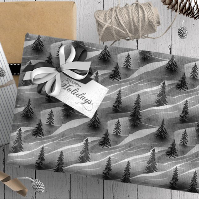 Black Christmas Pattern#10 ID1009 Wrapping Paper (Creator Uploaded)