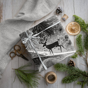 Black Christmas Pattern#13 ID1009 Wrapping Paper