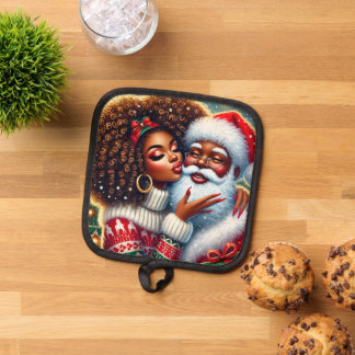 Black Christmas Pot Holders
