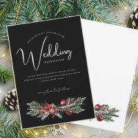 Black Christmas Red Green Winter Festive Wedding