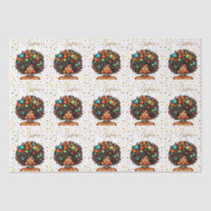 Black Christmas Sista Melanin Queen Women Xmas  Tissue Paper