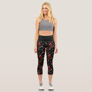 black christmas witch befana gothmas  capri leggings