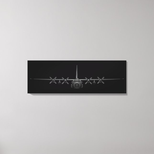 Black Chrome Herk Canvas Print (Front)