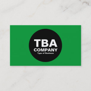 Black Circle - Grass Green Business Card
