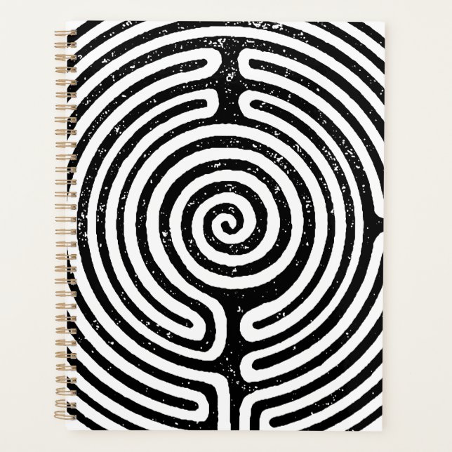 Black Circle Labyrinth Planner (Front)