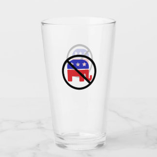 Black Circle No Sign Anti-GOP Political Opinion Glass
