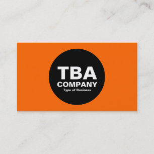 Black Circle - Orange Business Card