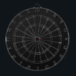 Black Circle Print Cool Dartboard Dart Board<br><div class="desc">Black circle print geometric pattern dartboard. Perfect gift for the darts aficionado.</div>