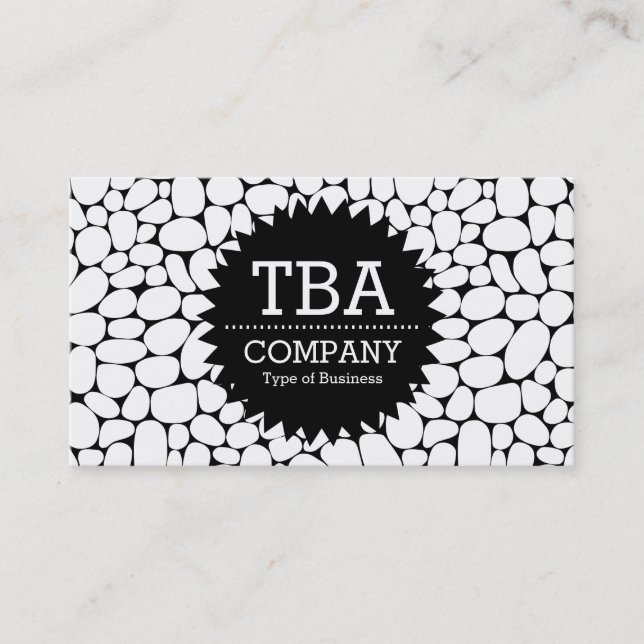 Black Circle Star v2 - Abstract 160417 Business Card (Front)