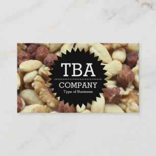 Black Circle Star v2 - Mixed Nuts Business Card