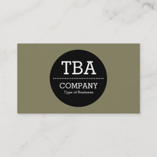 Black Circle v2 - 847f5d Business Card