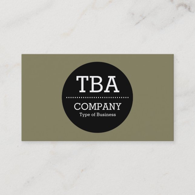 Black Circle v2 - 847f5d Business Card (Front)