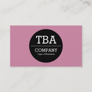 Black Circle v2 - Dusty Rose Business Card