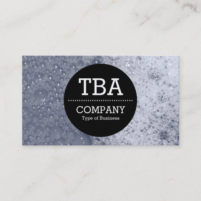 Black Circle v2 - Soap Bubbles 03 Business Card (Front)