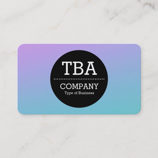 Black Circle v2 - Soft Gradient Business Card (Front)