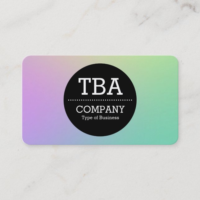 Black Circle v2 - Soft Gradient Business Card (Front)