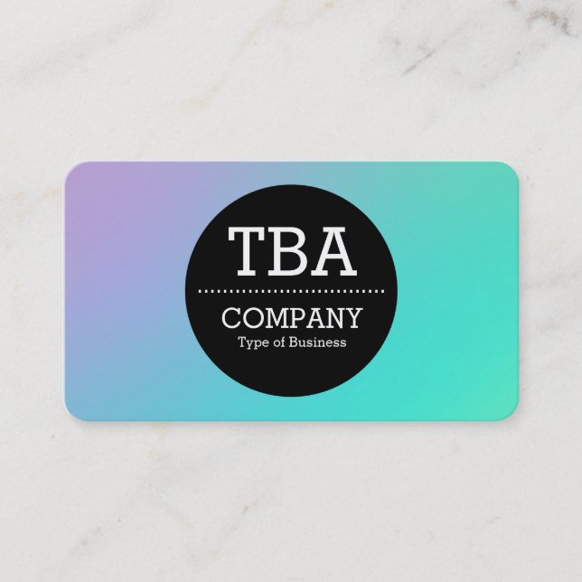 Black Circle v2 - Soft Gradient Business Card (Front)