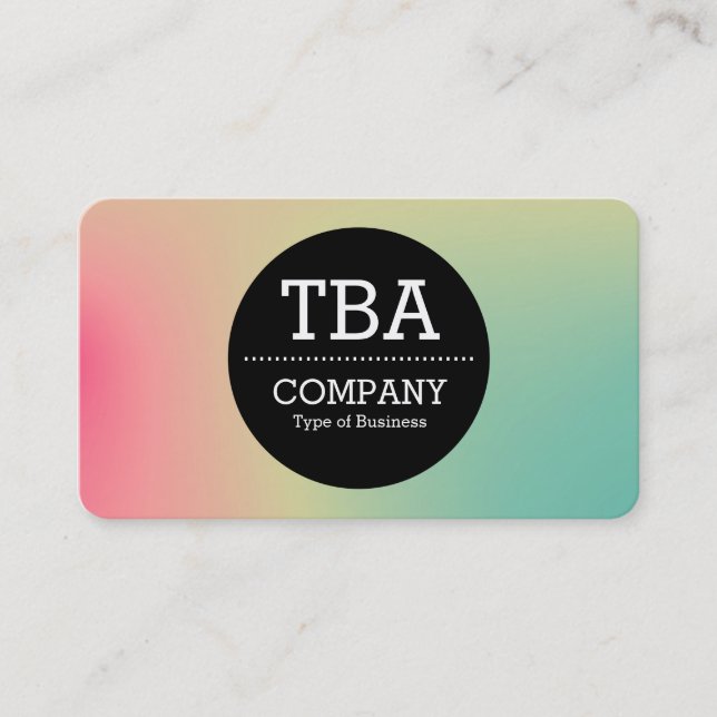 Black Circle v2 - Soft Gradient Business Card (Front)