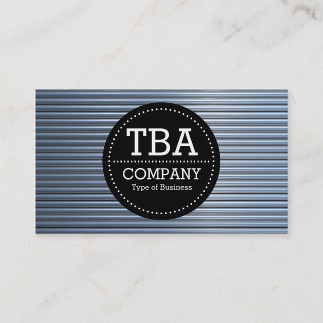 Black Circle v3 - Chrome Tubes Business Card (Front)