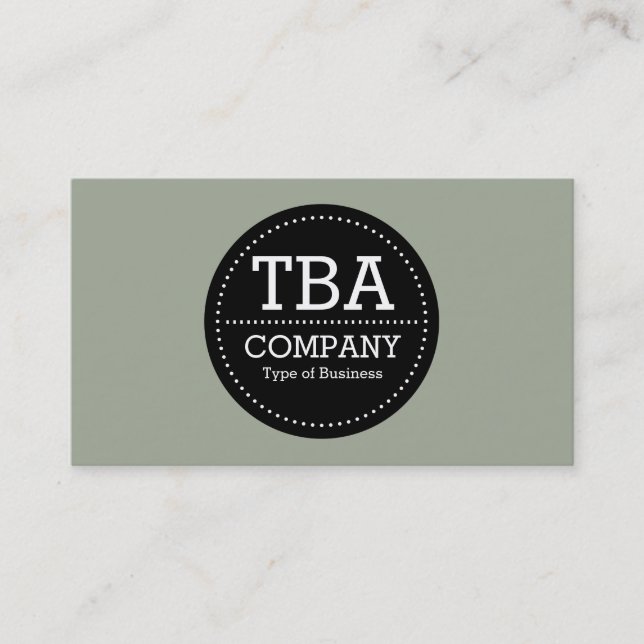 Black Circle v3 - Warm Grey a3ac99 Business Card (Front)