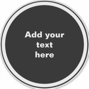 Black circle with white circle frame TEMPLATE, 