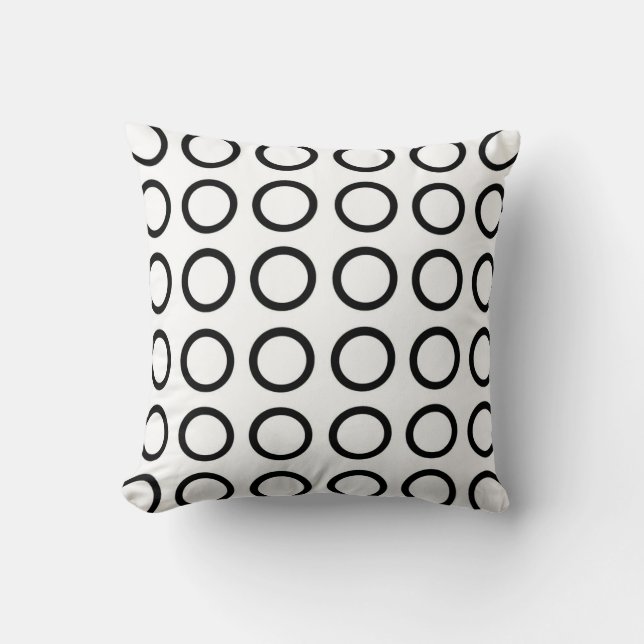 Black Circles Cushion (Front)