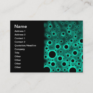 Black Circles over Turquoise Design Business Card
