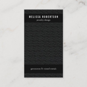 Black Circles Pattern for Jewellery Design Business Card