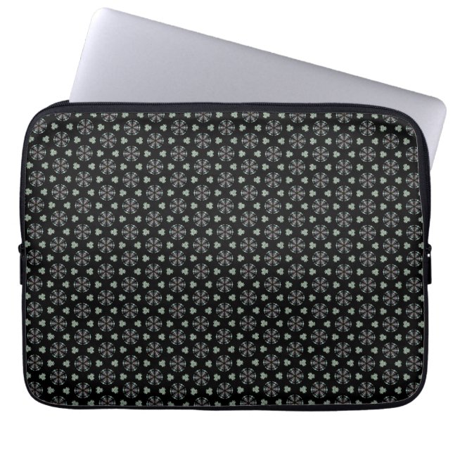 Black Circular Delight Laptop Bag (Front)