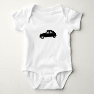 Black Citroen 2CV Baby Bodysuit