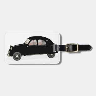 Black Citroen 2CV Luggage Tag