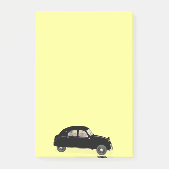 Black Citroen 2CV Post-it Notes (Front)