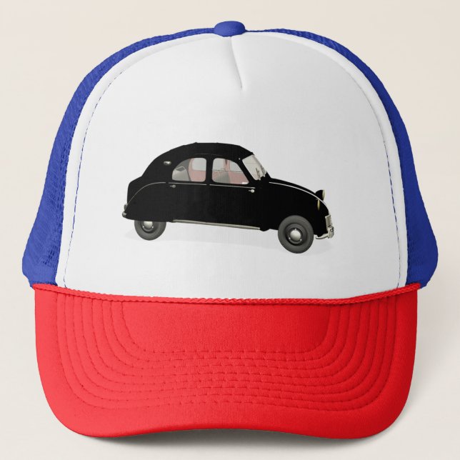Black Citroen 2CV Trucker Hat (Front)