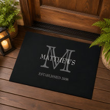 Black Classic Custom Monogram & Name