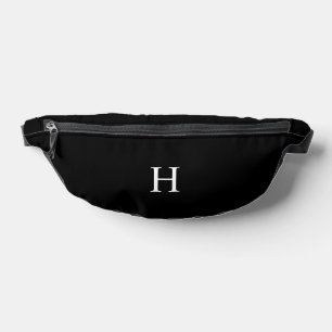 Black Classic Elegant Monogram Bum Bags
