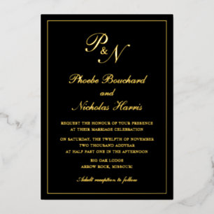 Black Classic Elegant Wedding