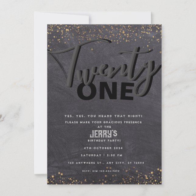 Black classic invitation (Front)