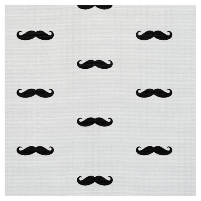 Black Classic Moustache Simple Bushy Moustache Fabric (Swatch)
