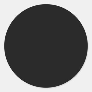 Black Classic Round Sticker