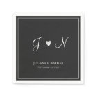 Black Classic Simple Modern Initials Monogram Name