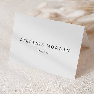 Black Classic Typography Wedding Place Card