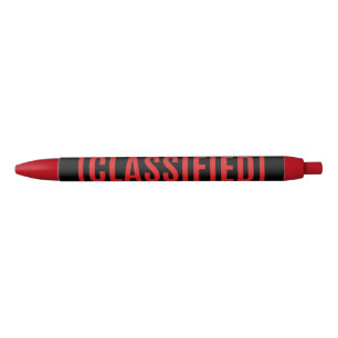 Black Classified Ink Pen