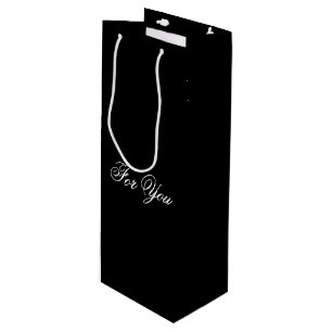Black Classy Designer Wine Gift Bag