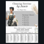 Black Cleaning Service Business Tear Off  Flyer<br><div class="desc">Modern Flyers for Cleaning Service</div>