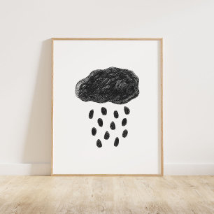 Black Cloud and Rain Poster